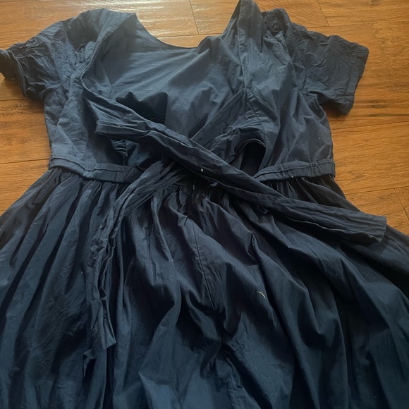 Eloquii Back Tie Navy Midi Dress Size 18 - Picture 5 of 5